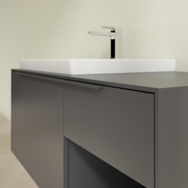 Тумба під раковину Villeroy & Boch Subway 3.0 100х42,3 см ДСП/алюміній графіт/монохром C57202VR