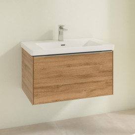Тумба под раковину Villeroy & Boch Subway 3.0 77,2х42,9 см ДСП/алюминий дуб канзас C57300RH