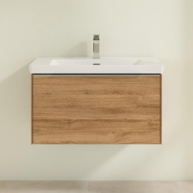 Тумба под раковину Villeroy & Boch Subway 3.0 77,2х42,9 см ДСП/алюминий дуб канзас C57300RH