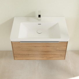 Тумба под раковину Villeroy & Boch Subway 3.0 77,2х42,9 см ДСП/алюминий дуб канзас C57300RH