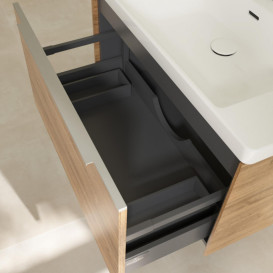 Тумба под раковину Villeroy & Boch Subway 3.0 77,2х42,9 см ДСП/алюминий дуб канзас C57300RH