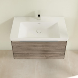 Тумба под раковину Villeroy & Boch Subway 3.0 77,2х42,9 см ДСП/алюминий дуб каменный C57300RK