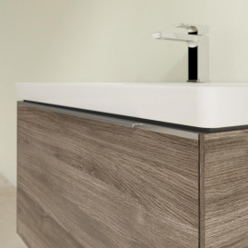 Тумба под раковину Villeroy & Boch Subway 3.0 77,2х42,9 см ДСП/алюминий дуб каменный C57300RK