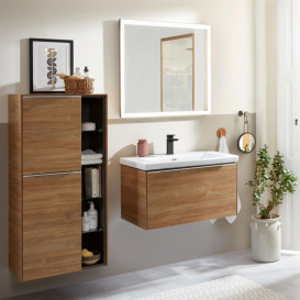 Тумба під раковину Villeroy & Boch Subway 3.0 77,2х42,9 см ДСП/алюміній дуб північний C57300VJ