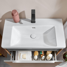 Тумба під раковину Villeroy & Boch Subway 3.0 77,2х42,9 см ДСП/алюміній дуб північний C57300VJ