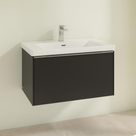 Тумба под раковину Villeroy & Boch Subway 3.0 77,2х42,9 см ДСП/алюминий черный вулкан C57300VL