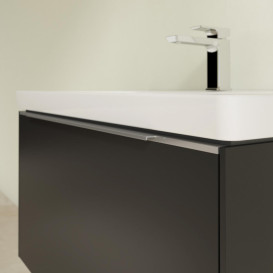 Тумба под раковину Villeroy & Boch Subway 3.0 77,2х42,9 см ДСП/алюминий черный вулкан C57300VL