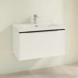 Тумба под раковину Villeroy & Boch Subway 3.0 77,2х42,9 см ДСП/алюминий чистый белый/черный вулкан C57301VF