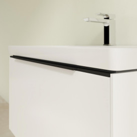 Тумба под раковину Villeroy & Boch Subway 3.0 77,2х42,9 см ДСП/алюминий чистый белый/черный вулкан C57301VF