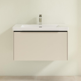 Тумба під раковину Villeroy & Boch Subway 3.0 77,2х42,9 см ДСП/алюміній сірий кашемір/чорний вулкан C57301VN