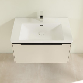 Тумба під раковину Villeroy & Boch Subway 3.0 77,2х42,9 см ДСП/алюміній сірий кашемір/чорний вулкан C57301VN