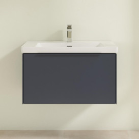 Тумба под раковину Villeroy & Boch Subway 3.0 77,2х42,9 см ДСП/алюминий морской синий/монохром C57302VQ