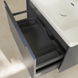 Тумба под раковину Villeroy & Boch Subway 3.0 77,2х42,9 см ДСП/алюминий морской синий/монохром C57302VQ