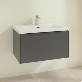 Тумба під раковину Villeroy & Boch Subway 3.0 77,2х42,9 см ДСП/алюміній графіт/монохром C57302VR