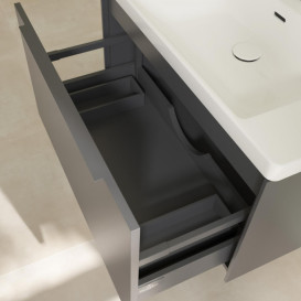 Тумба під раковину Villeroy & Boch Subway 3.0 77,2х42,9 см ДСП/алюміній графіт/монохром C57302VR