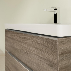 Тумба под раковину Villeroy & Boch Subway 3.0 77,2х57,6 см ДСП/алюминий дуб каменный C57400RK