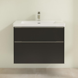 Тумба под раковину Villeroy & Boch Subway 3.0 77,2х57,6 см ДСП/алюминий черный вулкан C57400VL