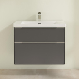 Тумба под раковину Villeroy & Boch Subway 3.0 77,2х57,6 см ДСП/алюминий графит C57400VR