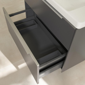 Тумба под раковину Villeroy & Boch Subway 3.0 77,2х57,6 см ДСП/алюминий графит C57400VR