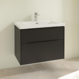 Тумба под раковину Villeroy & Boch Subway 3.0 77,2х57,6 см ДСП/алюминий черный вулкан/черный вулкан C57401VL