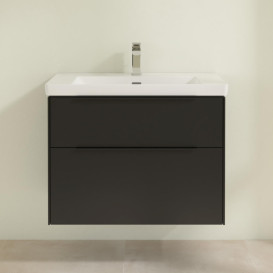 Тумба под раковину Villeroy & Boch Subway 3.0 77,2х57,6 см ДСП/алюминий черный вулкан/черный вулкан C57401VL