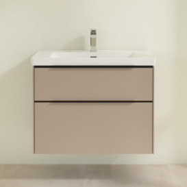 Тумба під раковину Villeroy & Boch Subway 3.0 77,2х57,6 см ДСП/алюміній тауп/чорний вулкан C57401VM