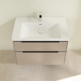 Тумба під раковину Villeroy & Boch Subway 3.0 77,2х57,6 см ДСП/алюміній тауп/чорний вулкан C57401VM