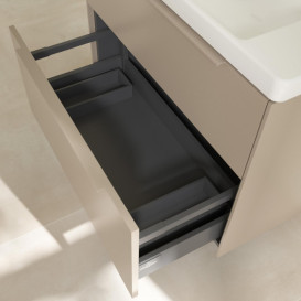 Тумба под раковину Villeroy & Boch Subway 3.0 77,2х57,6 см ДСП/алюминий тауп/монохром C57402VM