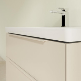 Тумба под раковину Villeroy & Boch Subway 3.0 77,2х57,6 см ДСП/алюминий серый кашемир/монохром C57402VN