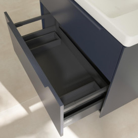 Тумба под раковину Villeroy & Boch Subway 3.0 77,2х57,6 см ДСП/алюминий морской синий/монохром C57402VQ