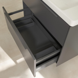 Тумба под раковину Villeroy & Boch Subway 3.0 77,2х57,6 см ДСП/алюминий графит/монохром C57402VR