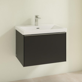 Тумба под раковину Villeroy & Boch Subway 3.0 62,2х42,9 см ДСП/алюминий черный вулкан C57500VL