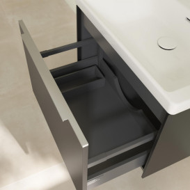 Тумба под раковину Villeroy & Boch Subway 3.0 62,2х42,9 см ДСП/алюминий черный вулкан C57500VL