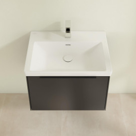 Тумба под раковину Villeroy & Boch Subway 3.0 62,2х42,9 см ДСП/алюминий черный вулкан/черный вулкан C57501VL