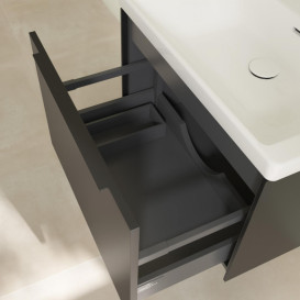 Тумба под раковину Villeroy & Boch Subway 3.0 62,2х42,9 см ДСП/алюминий черный вулкан/черный вулкан C57501VL