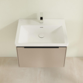 Тумба под раковину Villeroy & Boch Subway 3.0 62,2х42,9 см ДСП/алюминий тауп/черный вулкан C57501VM