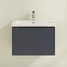 Тумба под раковину Villeroy & Boch Subway 3.0 62,2х42,9 см ДСП/алюминий морской синий/черный вулкан C57501VQ