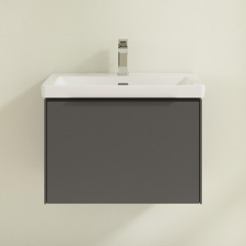 Тумба под раковину Villeroy & Boch Subway 3.0 62,2х42,9 см ДСП/алюминий графит/черный вулкан C57501VR