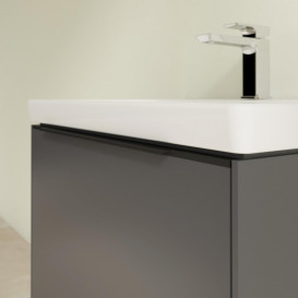 Тумба под раковину Villeroy & Boch Subway 3.0 62,2х42,9 см ДСП/алюминий графит/черный вулкан C57501VR