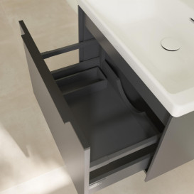 Тумба под раковину Villeroy & Boch Subway 3.0 62,2х42,9 см ДСП/алюминий графит/черный вулкан C57501VR