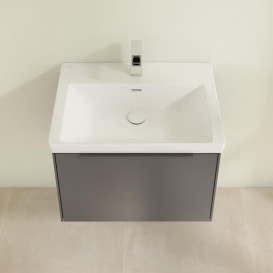 Тумба под раковину Villeroy & Boch Subway 3.0 62,2х42,9 см ДСП/алюминий графит/монохром C57502VR