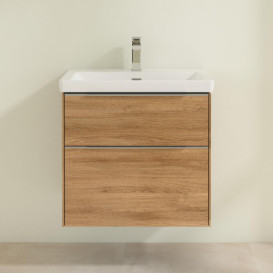 Тумба під раковину Villeroy & Boch Subway 3.0 62,2х57,6 см ДСП/алюміній дуб канзас C57600RH