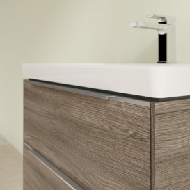 Тумба під раковину Villeroy & Boch Subway 3.0 62,2х57,6 см ДСП/алюміній дуб кам'яний C57600RK