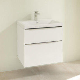 Тумба під раковину Villeroy & Boch Subway 3.0 62,2х57,6 см ДСП/алюміній білий діамант C57600VE