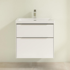 Тумба під раковину Villeroy & Boch Subway 3.0 62,2х57,6 см ДСП/алюміній білий діамант C57600VE