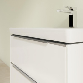 Тумба під раковину Villeroy & Boch Subway 3.0 62,2х57,6 см ДСП/алюміній білий діамант C57600VE