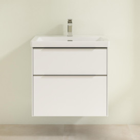 Тумба под раковину Villeroy & Boch Subway 3.0 62,2х57,6 см ДСП/алюминий чистый белый C57600VF