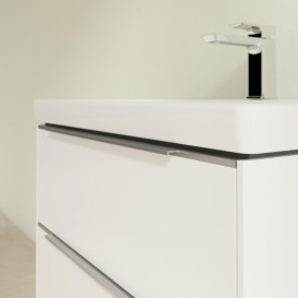 Тумба под раковину Villeroy & Boch Subway 3.0 62,2х57,6 см ДСП/алюминий чистый белый C57600VF