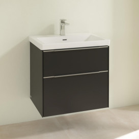 Тумба под раковину Villeroy & Boch Subway 3.0 62,2х57,6 см ДСП/алюминий черный вулкан C57600VL