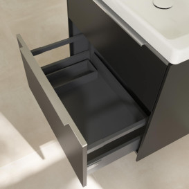 Тумба под раковину Villeroy & Boch Subway 3.0 62,2х57,6 см ДСП/алюминий черный вулкан C57600VL